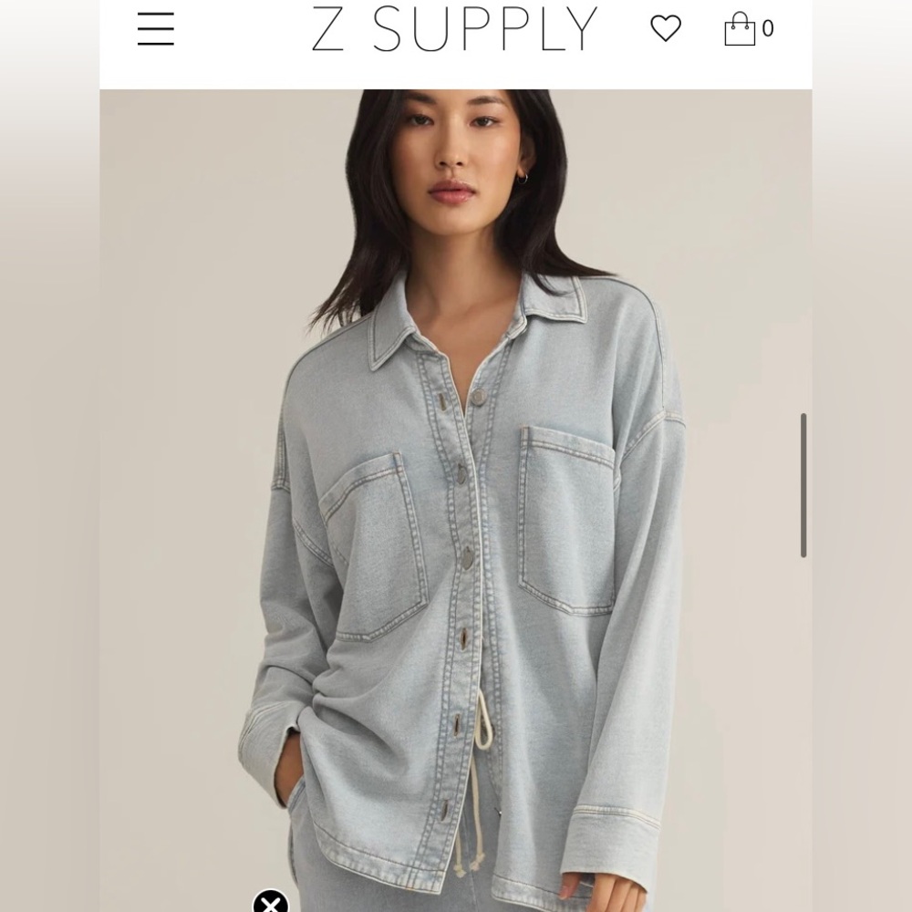 Z Supply All Day Knit Denim Jacket